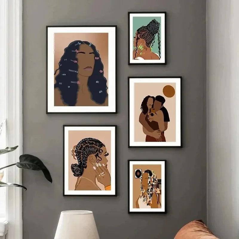 Cultural Hair Representation Art Canvas