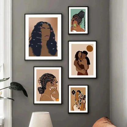 Cultural Hair Representation Art Canvas
