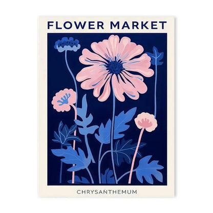 Classic Blue Flower Canvas