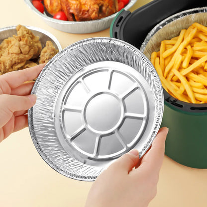 50PCS 7" Disposable Aluminum Foil Plates