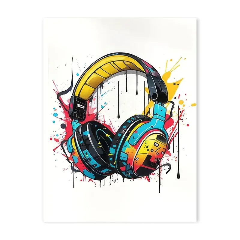 Abstract Colourful Graffiti Gaming Canvas