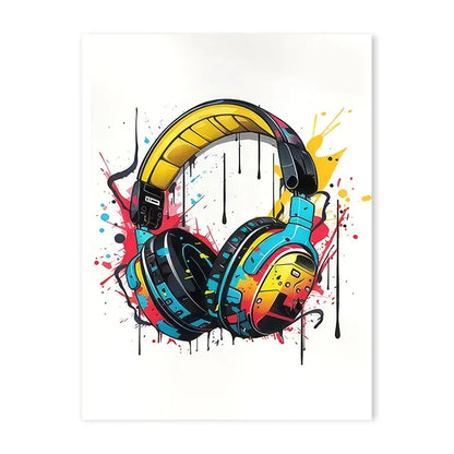Abstract Colourful Graffiti Gaming Canvas