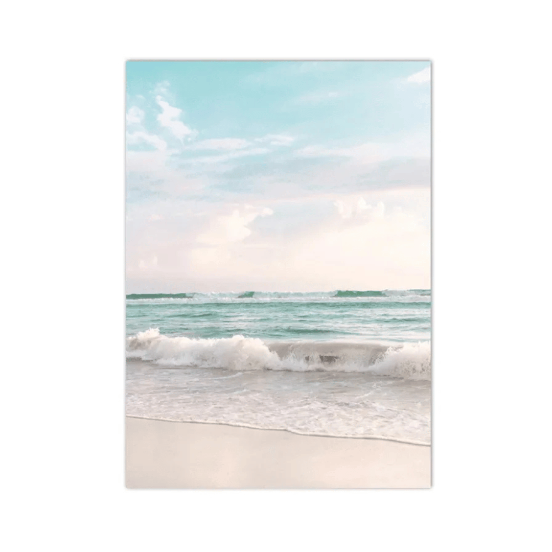 Pastel Ocean Waves Canvas Print