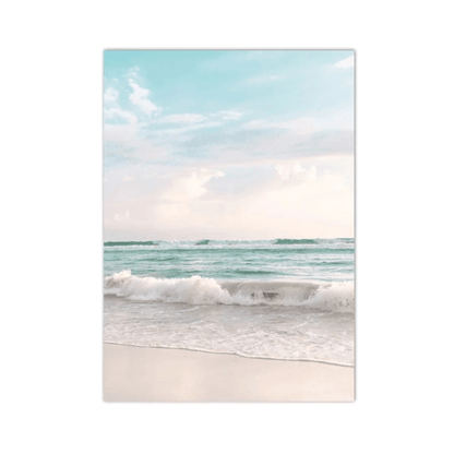 Pastel Ocean Waves Canvas Print