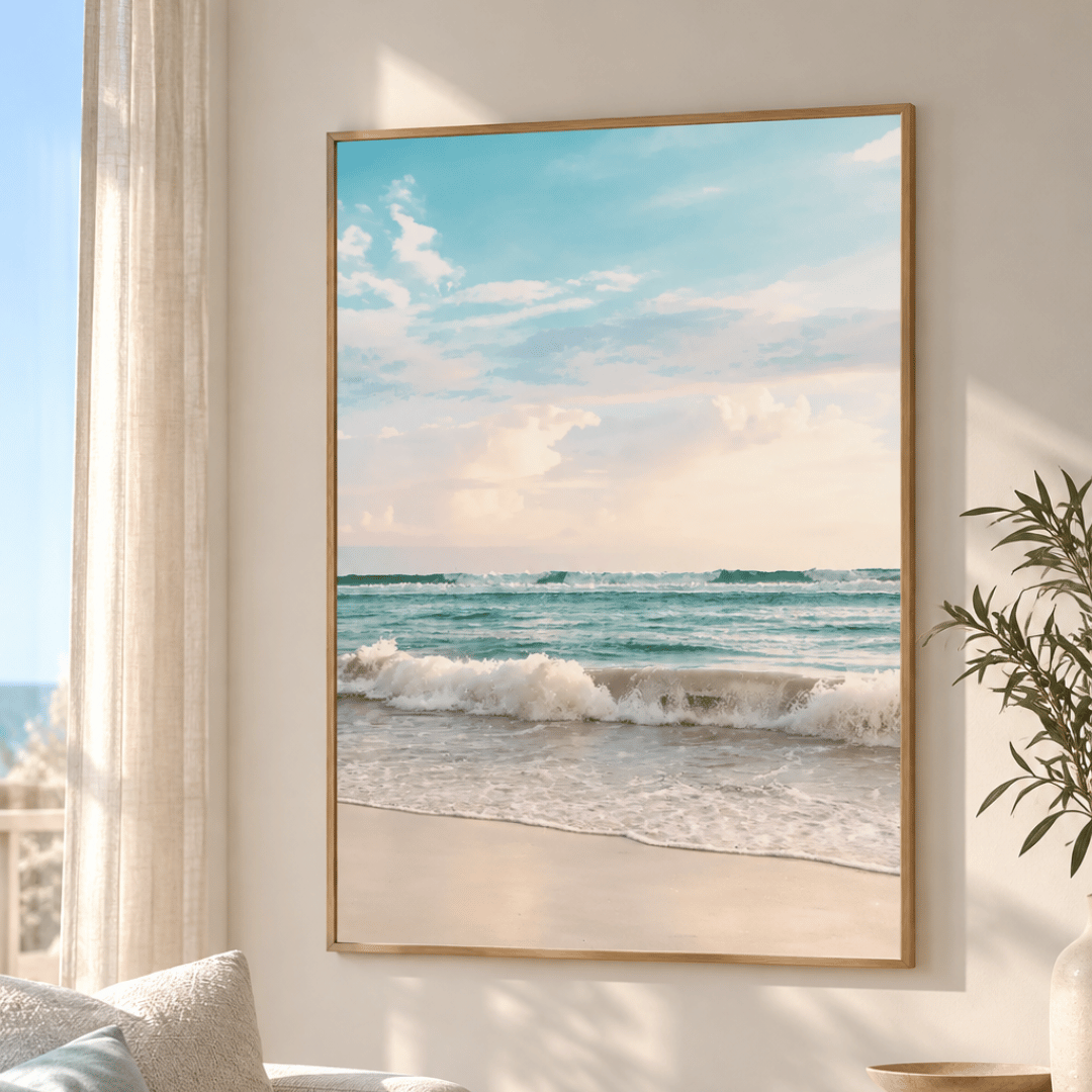 Pastel Ocean Waves Canvas Print