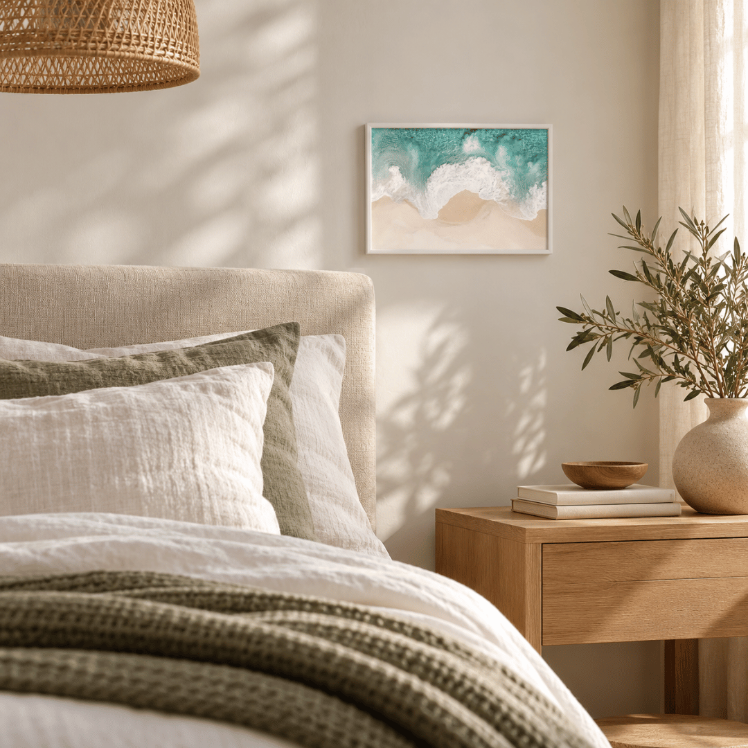 Turquoise Shoreline Canvas Print