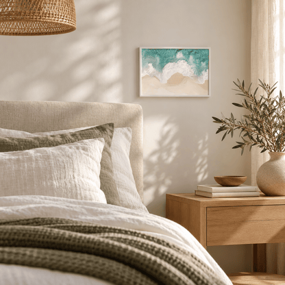 Turquoise Shoreline Canvas Print