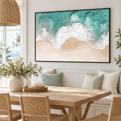 Turquoise Shoreline Canvas Print