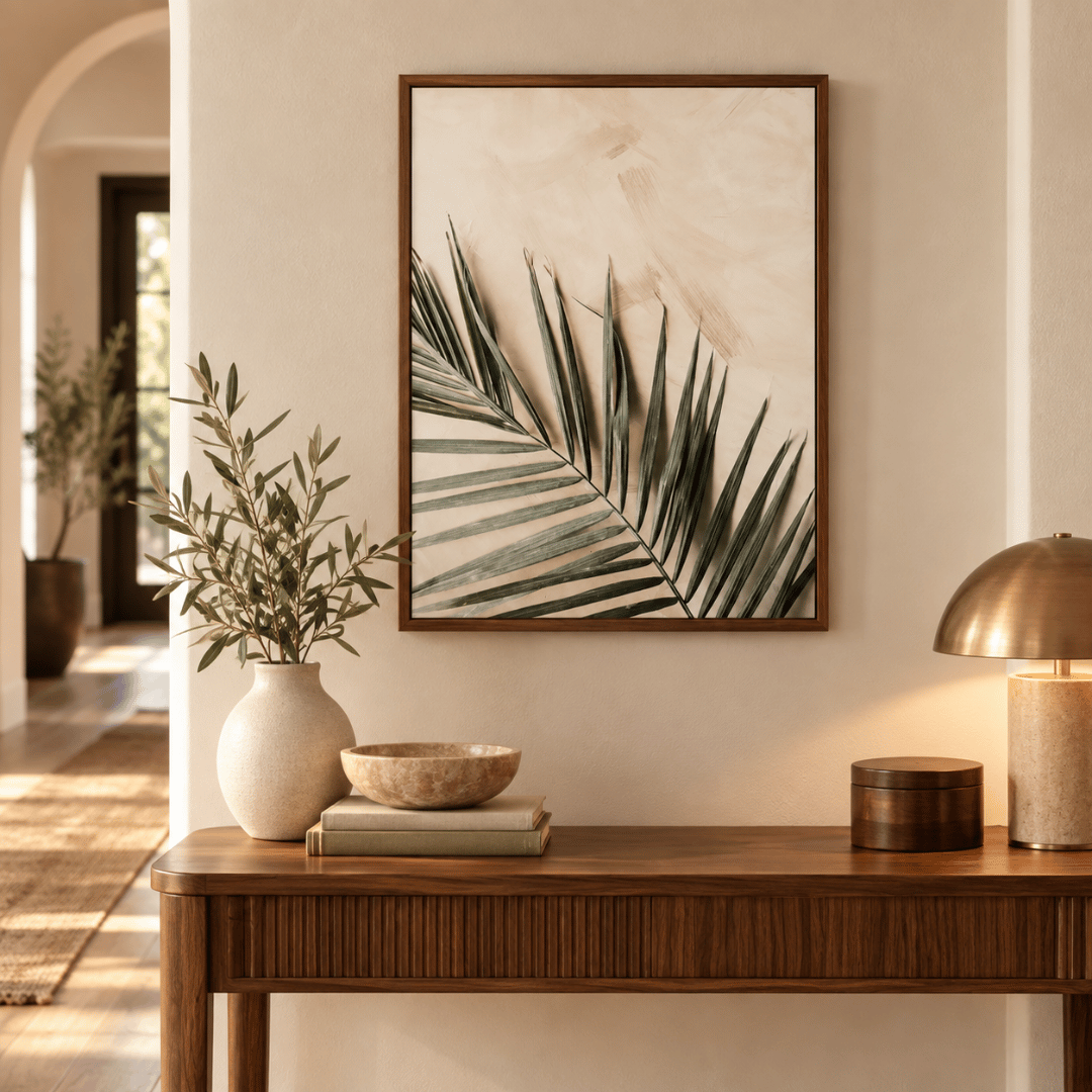 Palm Shadow Botanical Canvas Print
