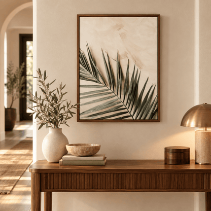 Palm Shadow Botanical Canvas Print