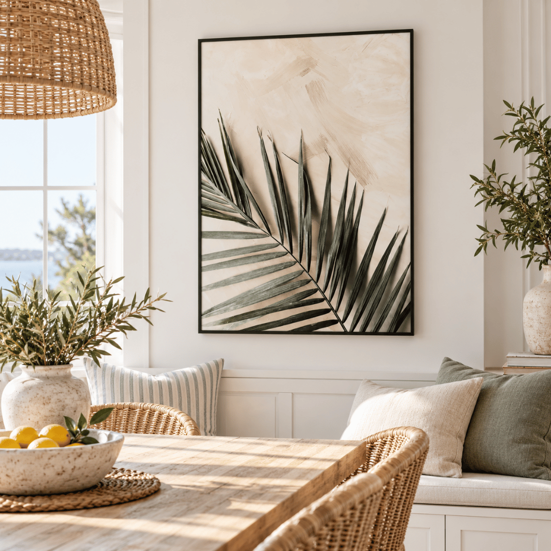 Palm Shadow Botanical Canvas Print