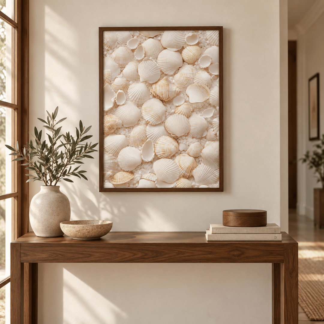 Ivory Seashell Collection Canvas Print