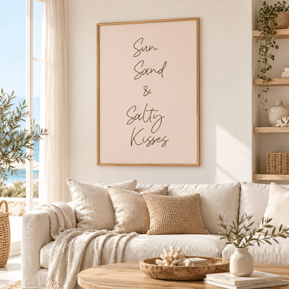 Sun Sand Salty Kisses Canvas Print