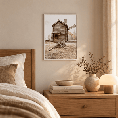Weathered Wooden Windmill Canvas Print