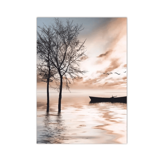 Stillwater Sunset Boat Canvas Print