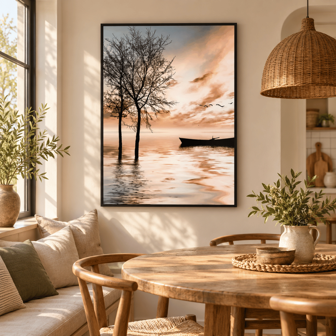 Stillwater Sunset Boat Canvas Print