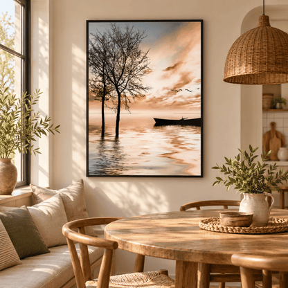 Stillwater Sunset Boat Canvas Print