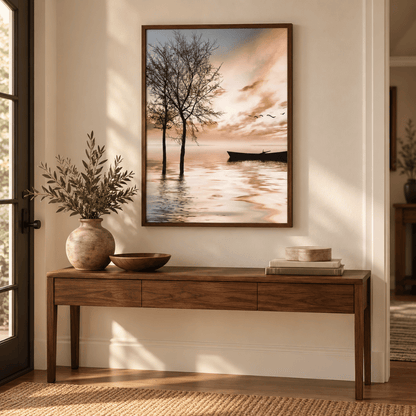 Stillwater Sunset Boat Canvas Print