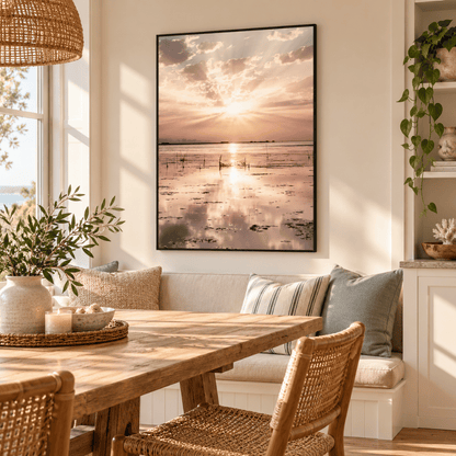 Sunlit Tidal Horizon Canvas Print