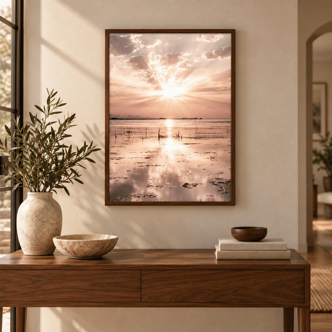 Sunlit Tidal Horizon Canvas Print
