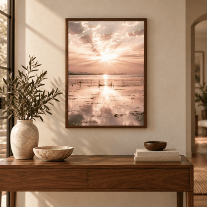 Sunlit Tidal Horizon Canvas Print