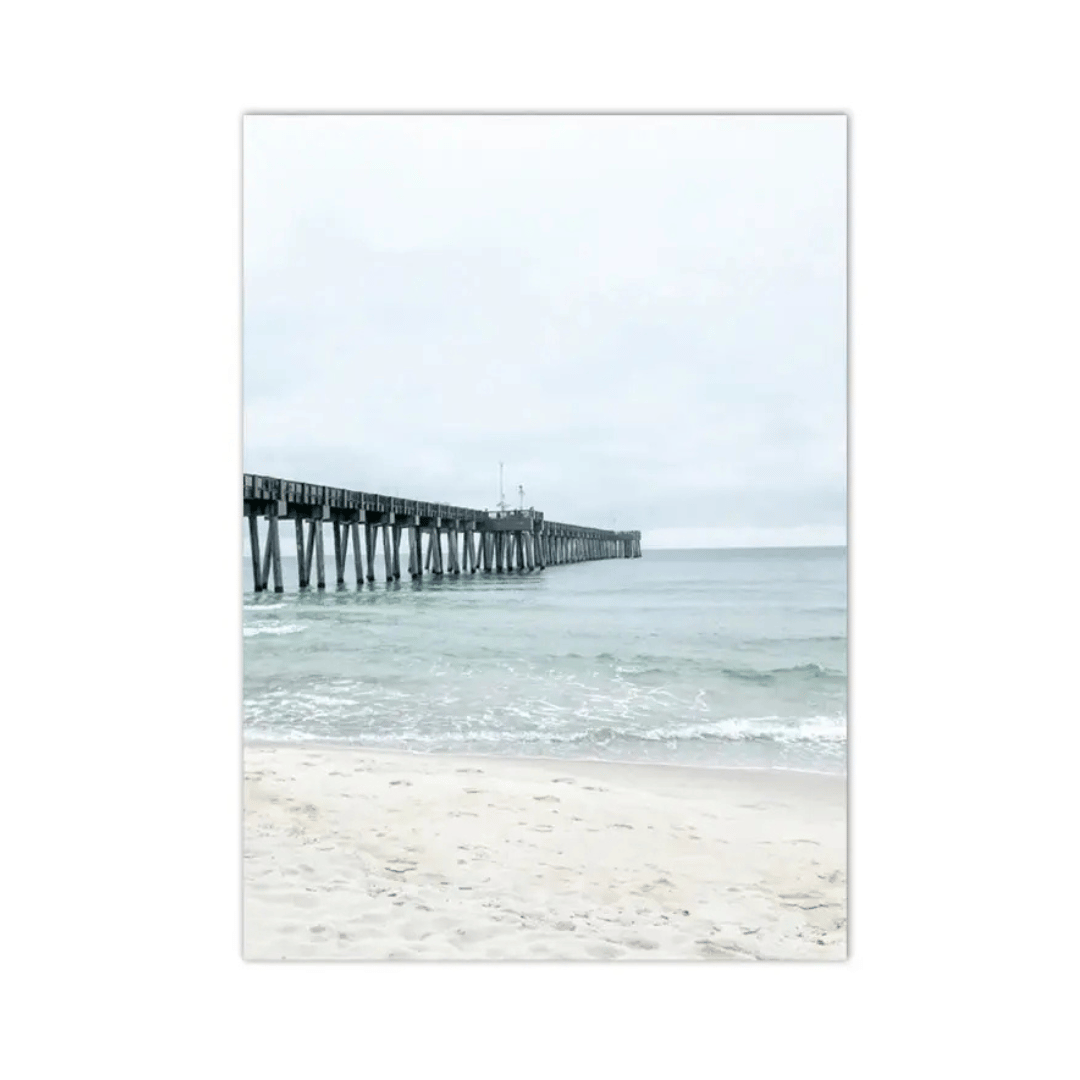 Pale Horizon Pier Canvas Print