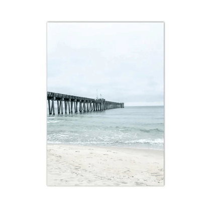 Pale Horizon Pier Canvas Print