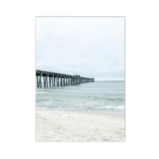Pale Horizon Pier Canvas Print