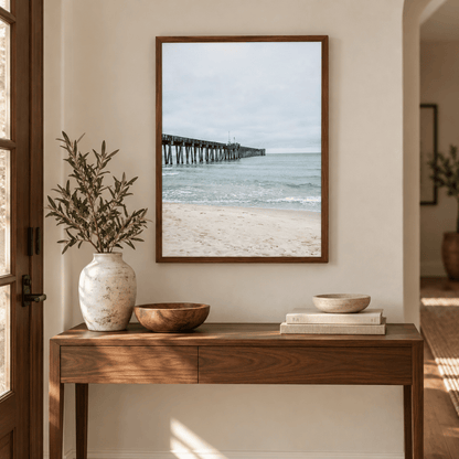 Pale Horizon Pier Canvas Print