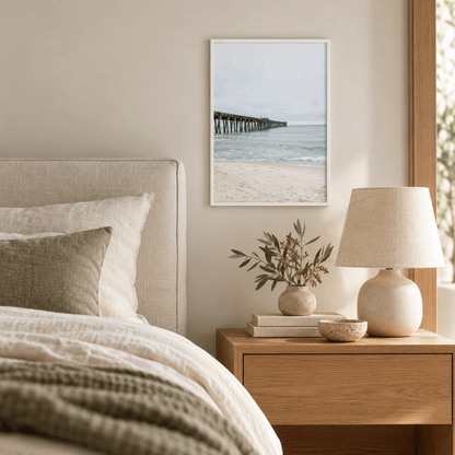 Pale Horizon Pier Canvas Print