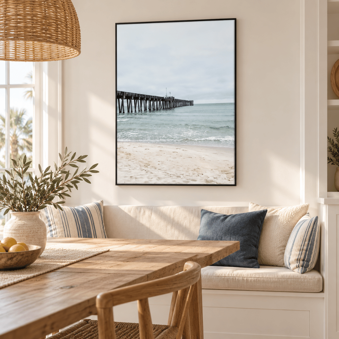 Pale Horizon Pier Canvas Print
