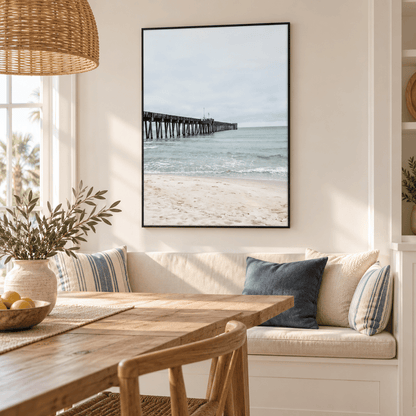 Pale Horizon Pier Canvas Print