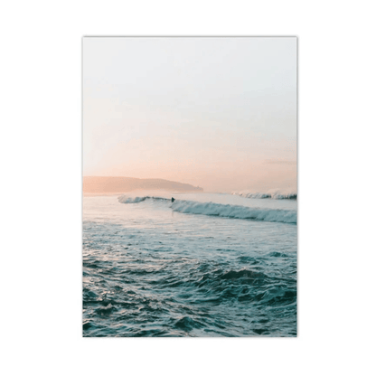 Pastel Surf Horizon Canvas Print