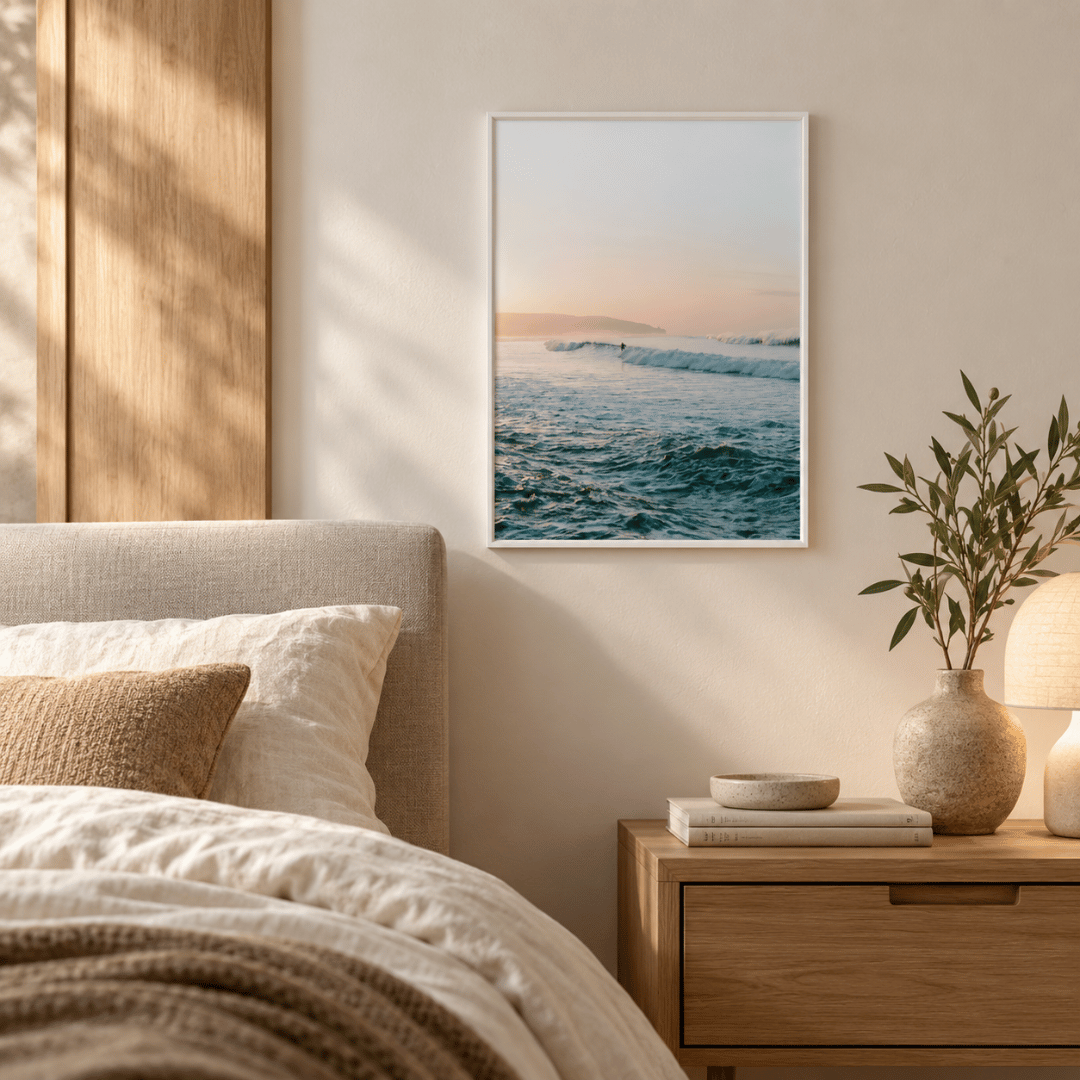 Pastel Surf Horizon Canvas Print