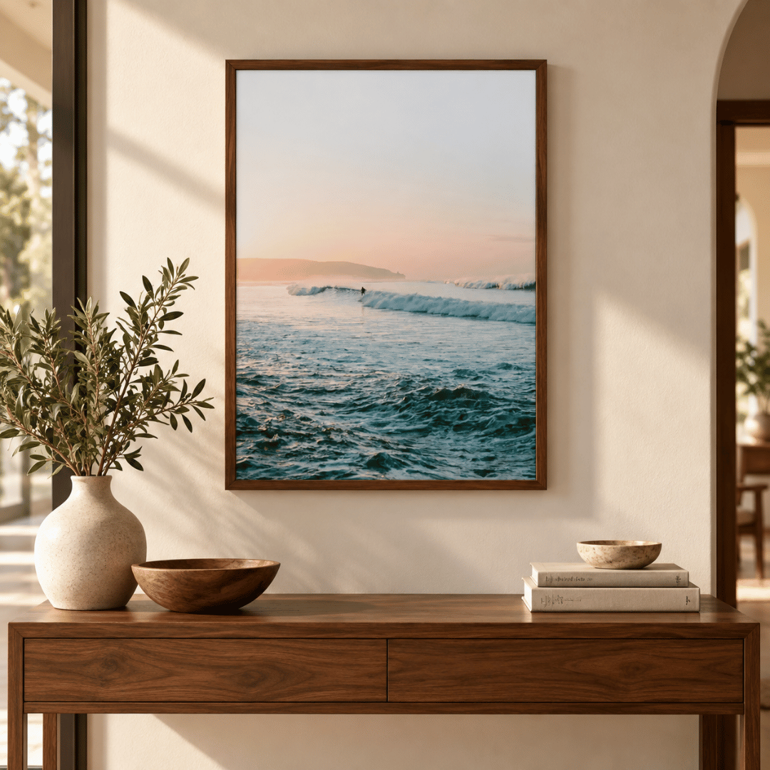 Pastel Surf Horizon Canvas Print