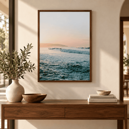 Pastel Surf Horizon Canvas Print