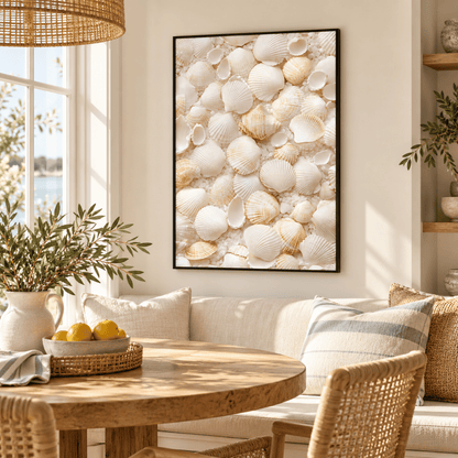 Ivory Seashell Collection Canvas Print