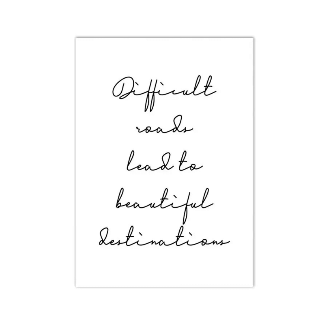 Beautiful Destinations Quote Canvas Print