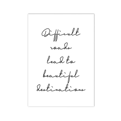 Beautiful Destinations Quote Canvas Print
