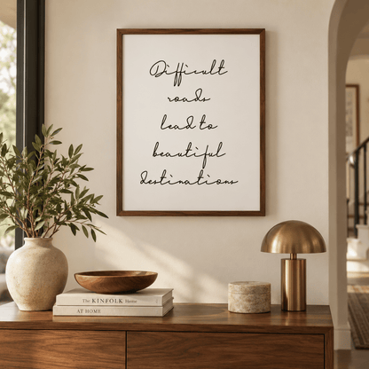 Beautiful Destinations Quote Canvas Print