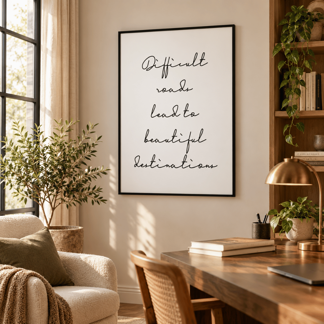 Beautiful Destinations Quote Canvas Print