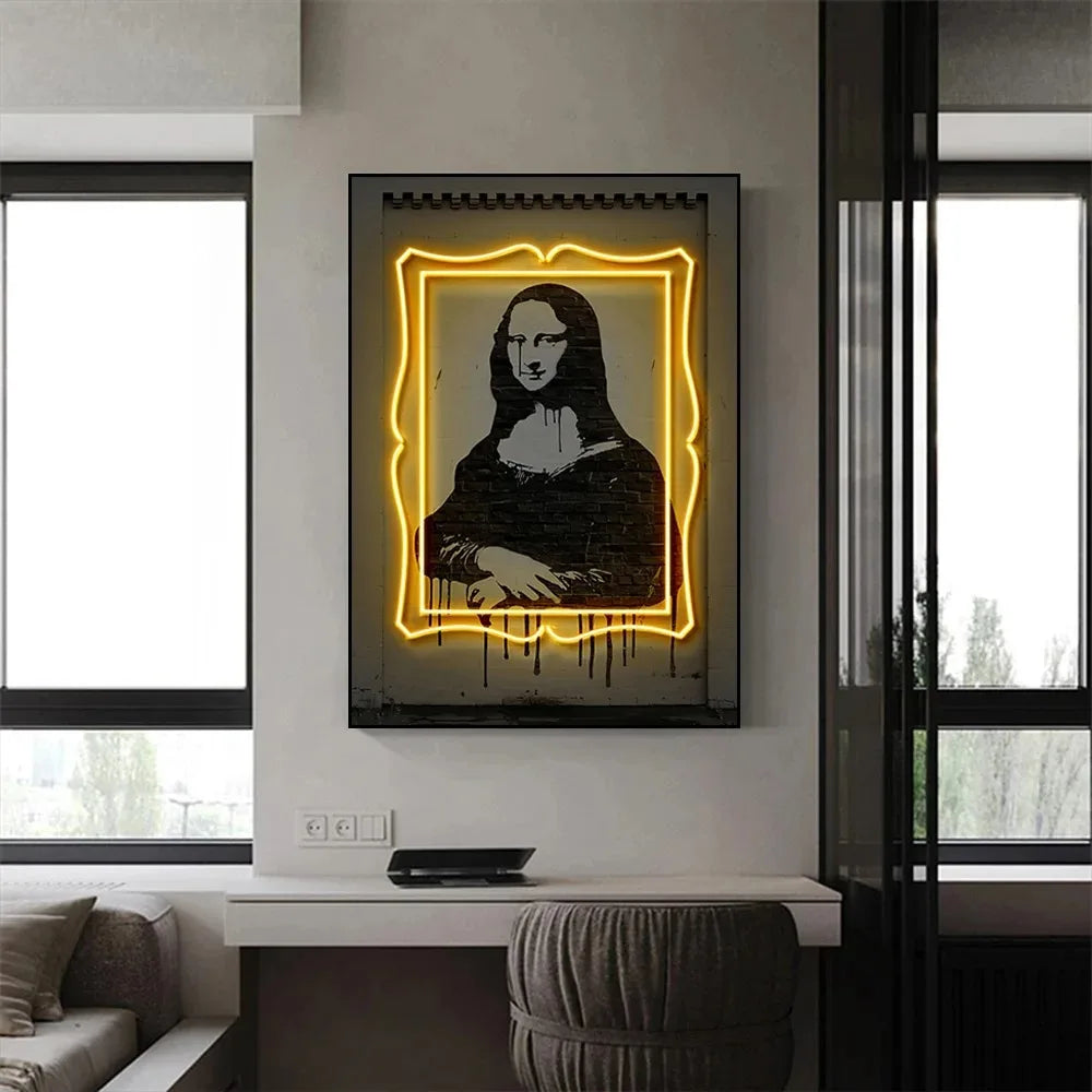 Neon Effect Iconic Canvas