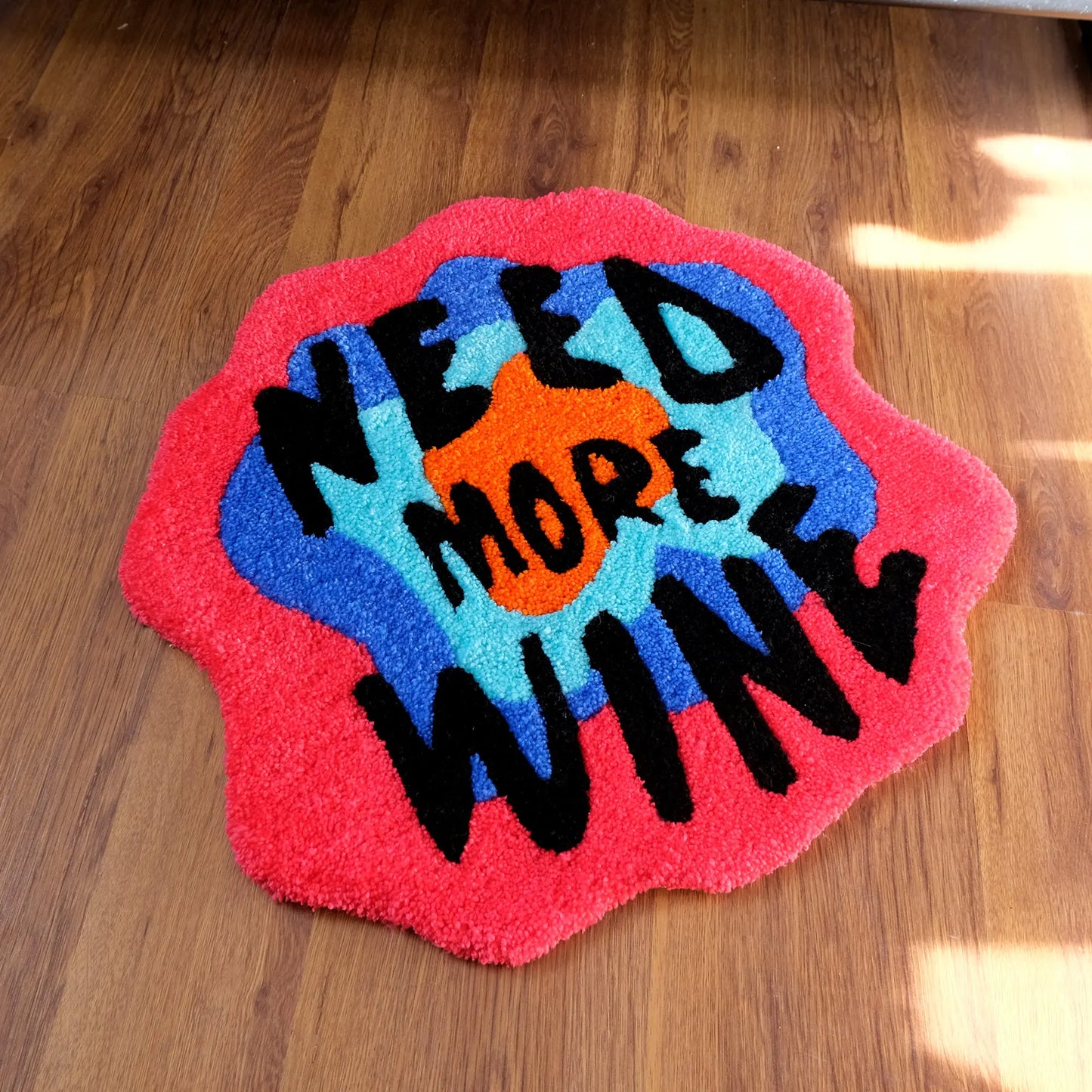 “Need More Wine” Handmade Tufted Rug