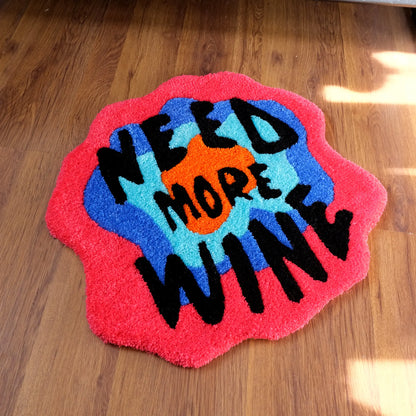 “Need More Wine” Handmade Tufted Rug