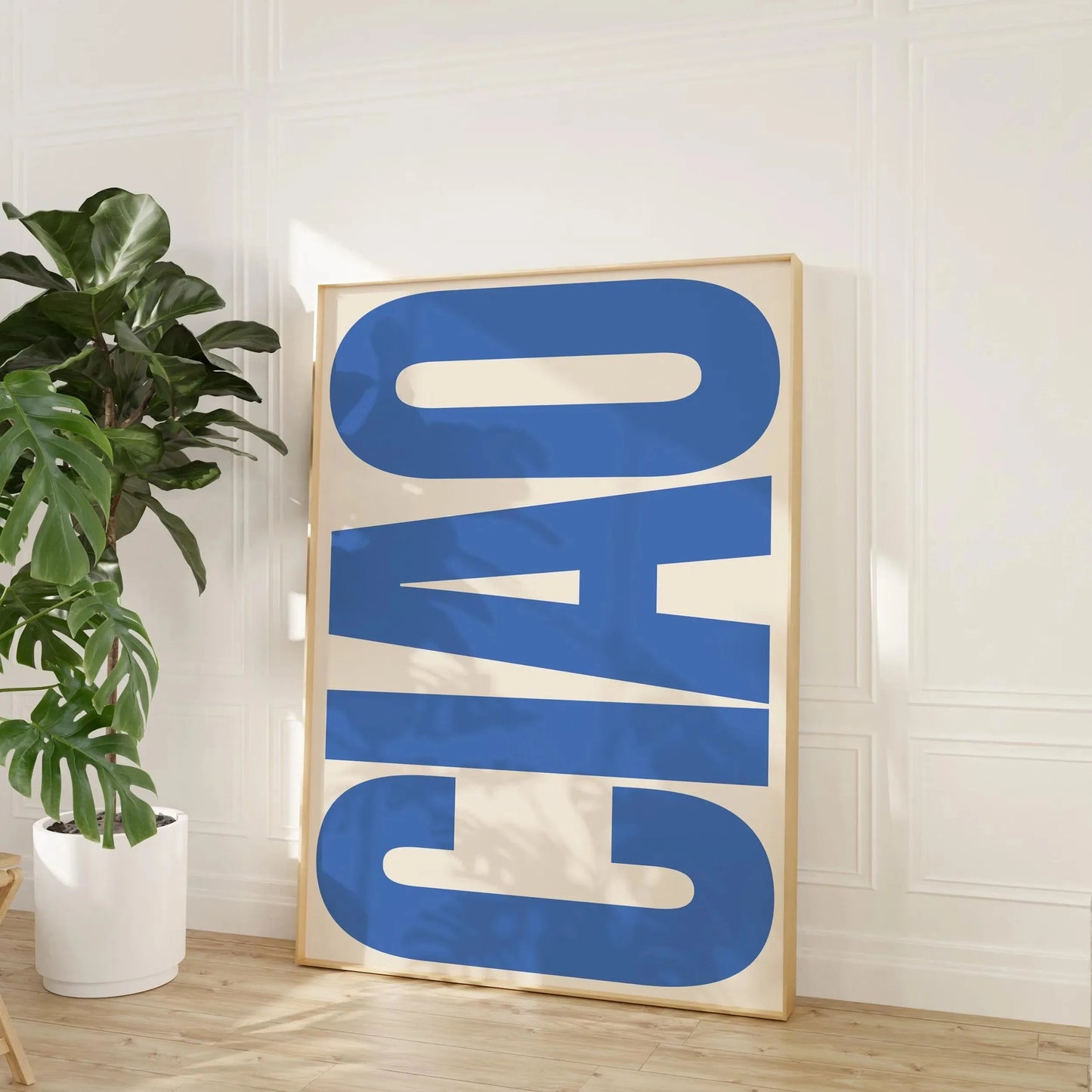 Retro Typography OH HI & CIAO Canvas Print