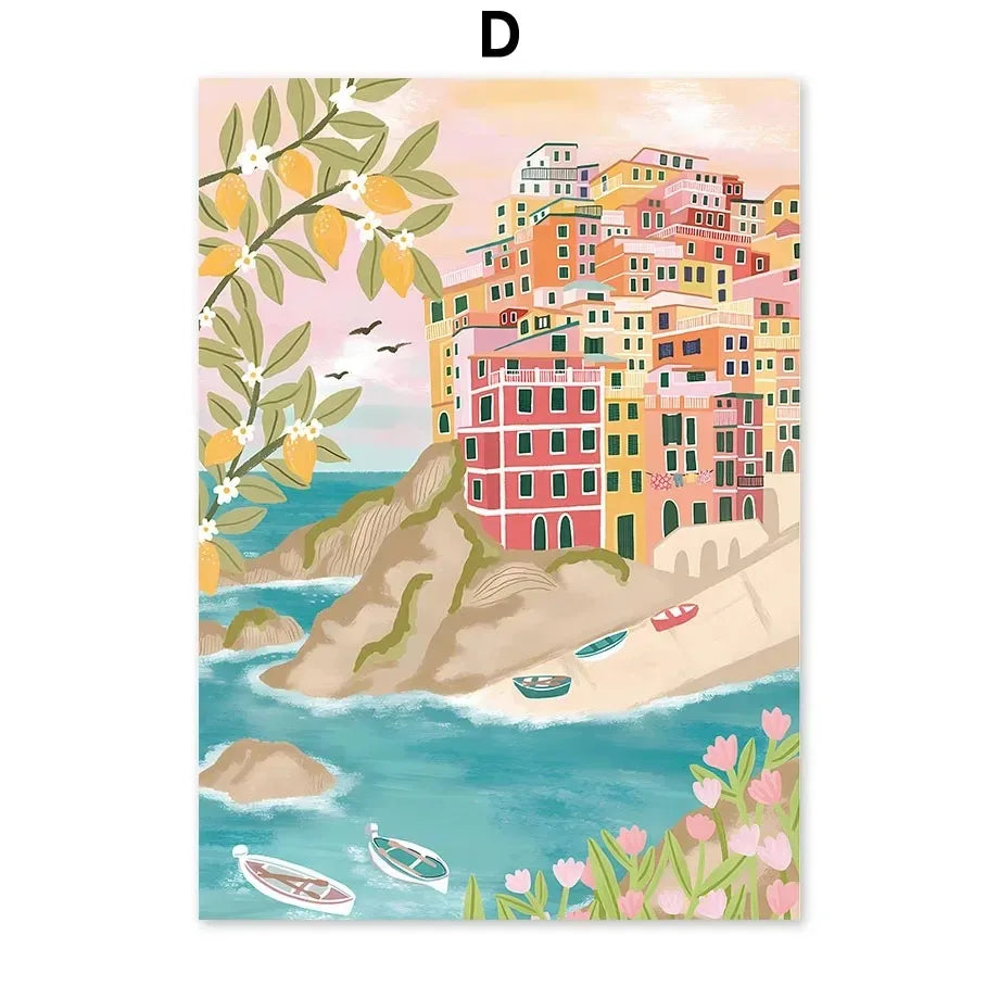 Moroccan Parrot & Lemon Flower Canvas