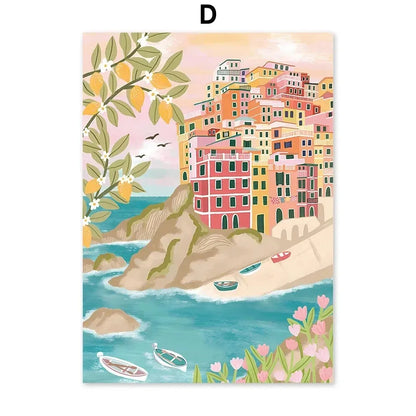 Moroccan Parrot & Lemon Flower Canvas