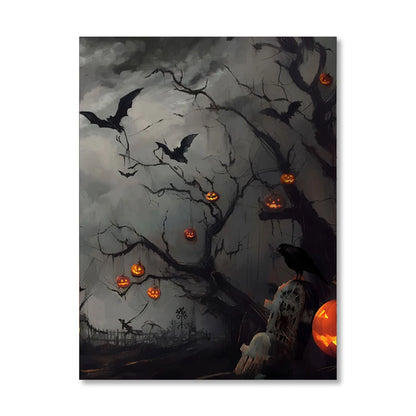 Vintage Dark Halloween Canvas Prints