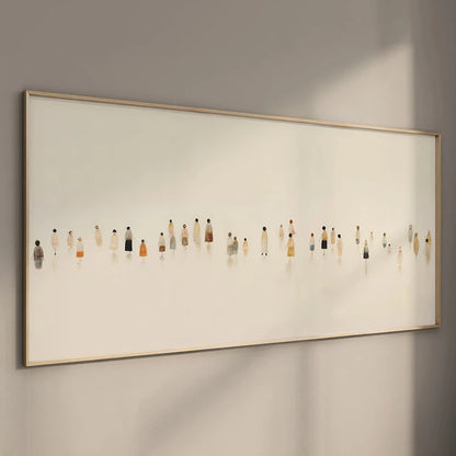 minimalist color abstract wide horizontal oil effect canvas