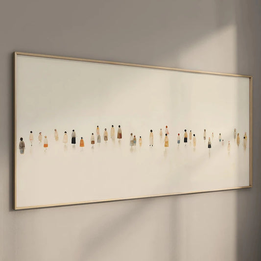 minimalist color abstract wide horizontal oil effect canvas